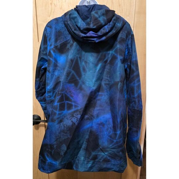 The North Face Mens SP Hooded Waterproof Jacket Blue/Black Geometric Pattern ski - Picture 3 of 15